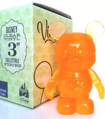 Disney Vinylmation 3  Clear Series Bright Orange 2009 Collectible Toy Figure New • $26.99