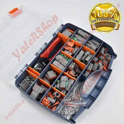 600PCS Deutsch DT Connector Plug Kit With Genuine Deutsch Crimp Tool Auto Marine • $109.99