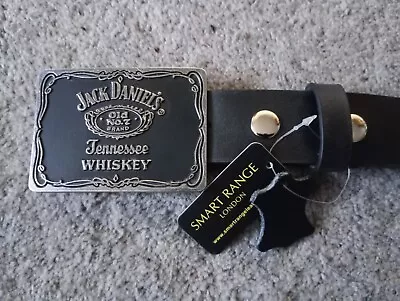 Lovely Brand New Jack Daniels Black Leather Buckle Belt In A Waist 37-43 Inches. • £30