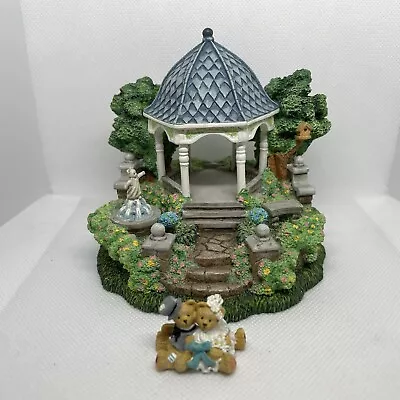 Cherished Teddies Village Sculpture Collection - The Wedding Gazebo 1996 • $14.95
