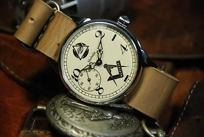 RARE Masonic Watch Vintage Soviet Men's Watch Called  Molniya  • $199