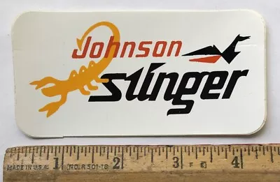 Vintage 1970s Johnson Stinger Scorpion Logo Decal Sticker Outboard Motor Fishing • $7.25