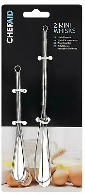 2 X Chef Aid Mini Whisks Stainless Steel Whisks Whipping Stirring Cooking Tool  • £3.68