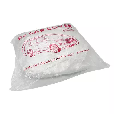 Clear Plastic Temporary Universal Disposable Car Cover Rain Dust Garage Cover US • $7.50