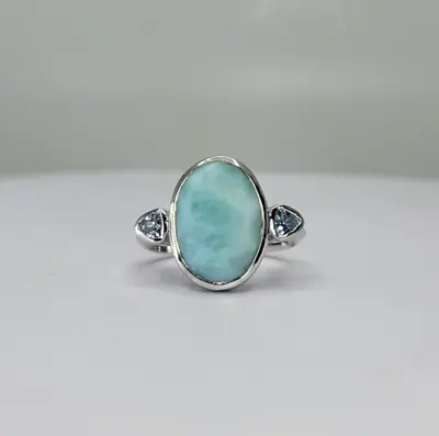 Marahlago Naples Larimar & Blue Spinel Sterling Silver Ring Size 7 In Gift Box! • $109.99