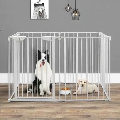 29 H 6-Panel Fireplace Fence Safety Gate Pet Barrier W/Door And Locking • $99.99