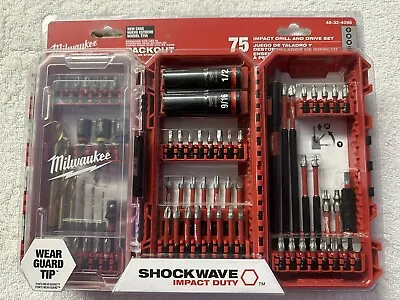 Milwaukee - 48-32-4098 - Shockwave 75 Piece Impact Drill And Drive Set - New • $15.50