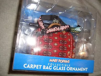 NEW Disney Mary Poppins Collectible Carpet Bag Umbrella Glass Xmas Ornament NIB • $40