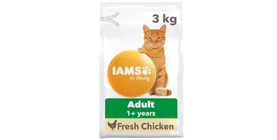 IAMS Complete Dry Cat Food For Adult 1+ Cats With Chicken 3 Kg • £21.60