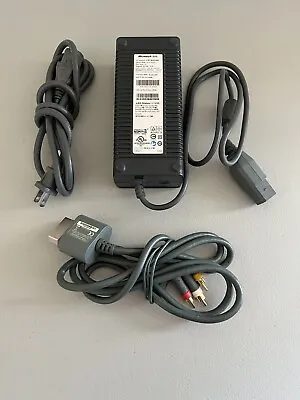 Original Microsoft OEM Xbox 360 Power Supply AC Adapter 203W & AV Cord • $40