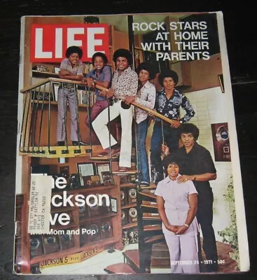 LIFE 1971 Magazine Michael Jackson 5 FIVE Grace Slick FRANK ZAPPA David Crosby • $18.17