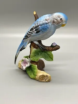 Vintage Figurine Blue Parakeet D. Grossman Hand Painted • $21.99