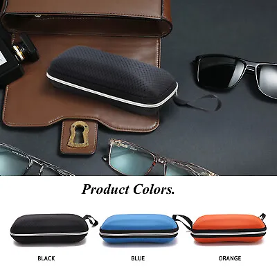 $6.55 • Buy Rectangle Zipper Sunglasses Hard Eye Glasses Case Eyewear Protector Box Portable