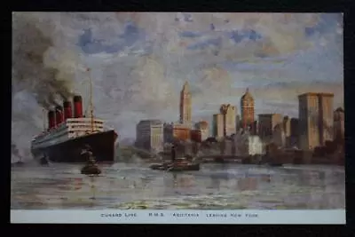 £15 • Buy Cunard Line Rms Aquitania Odin Rosenvinge New York Original Post Card