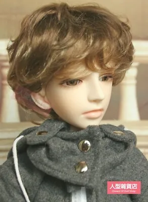 BJD Doll Hair Wig Mohair 8-9 Inch 20-22cm Brown Golden 1/3 SD DOD LUTS AOD MK • $23.55