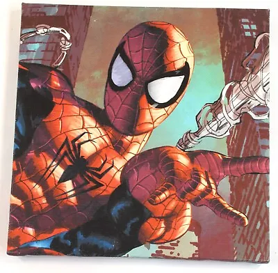 Marvel Comics Spider Man Wall Art Decor 8 X 8 Inch Stretched Canvas • $2