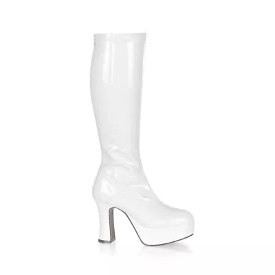 $69.95 • Buy 4  White Chunky Platform 1960s 70s Hippie Knee High Mens Drag Queen GoGo Boots
