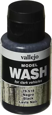 Vallejo Model Color 35 Ml Wash Paints - Black • £10.17