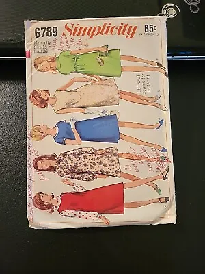 Simplicity Sewing Pattern 6789 Vintage Size 16 Maternity • $9