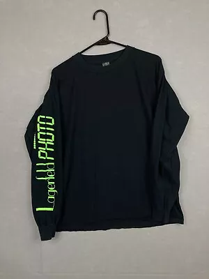 Vintage Karl Lagerfeld Photo Long Sleeve T Shirt XL Single Stitch Black 80s • $17.89