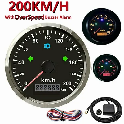 $49.99 • Buy 85mm GPS Speedometer 0-200km/h Odometer For Car Truck SUV ATV Motorcycle Boat US