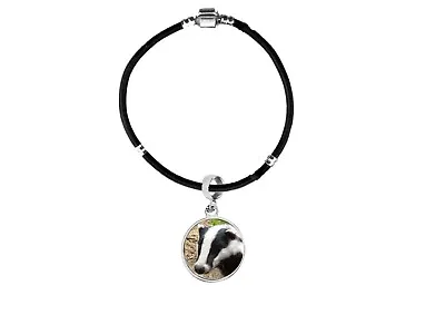 $10.75 • Buy Badger Codec41 Dome Charm On Silver Faux Leather Bracelet Or Charm