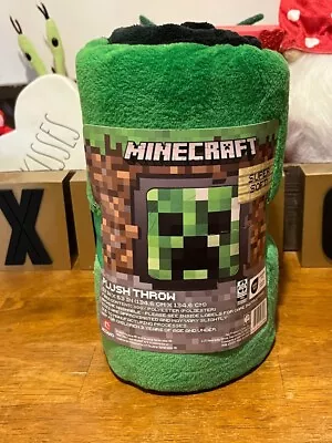 Minecraft Creeper Throw Blanket Green NEW! • $14.95