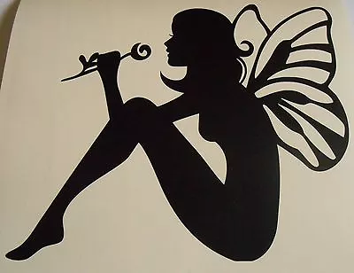 £2.49 • Buy FAIRY With ROSE FLOWER VINYL STICKER WALL ART  DECAL DECORATION EASY APPLY DIY