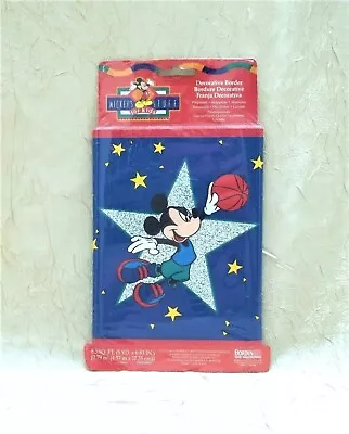 Mickey Mouse Sports Theme Decorative Wall Border 5 Yards Mickey's Stuff For Kids • $7.95