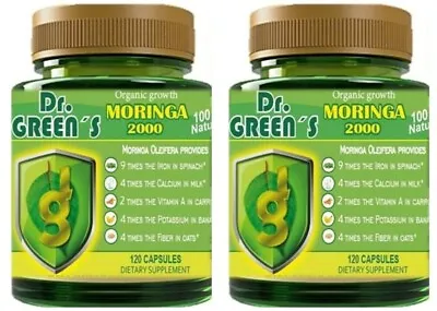 $16.99 • Buy Moringa Oleifera 240 Capsules 100% Pure Leaf Powder Max 1000mg Per Serving 2000