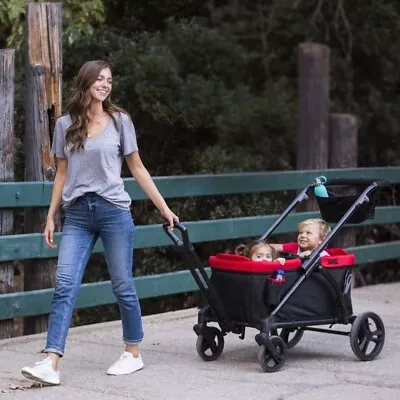 Baby Trend Ultimate Mars Red Tour 2-in-1 Push Pull Stroller Wagon W/ Large Ratch • $209.12