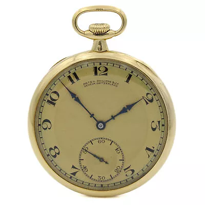 Patek Philippe Triple-Signed 18K Gold 46mm Grogan Co. Pocket Watch #W78432-1 • $1820