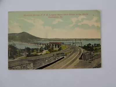 Harrisburg Pennsylvania Pa Rockville Bridge PRR Railroad 1914 To Millville NJ • $4.95