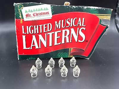 (8) Mr. Christmas Lighted Musical Lanterns Replacement Candle Flames / Tops • £15.41