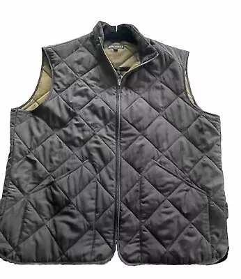 NWOT J Crew Mens Black Quilted Vest  XL Olive Lining Adjustable - Unworn • $27.99