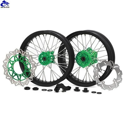 $670.67 • Buy For Kawasaki 17  Supermoto Wheel Rim Rotor Adapter KX250F KX450F 06-18 KX125/250