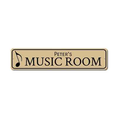 Music Room Sign Music Note Decor Musician Singer Name Metal Decor Sign • $58.05