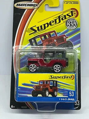 Matchbox Superfast 35th Anniversary Limited Edition- #53 1960 Jeep  Nip • $9.95