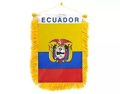 Ecuador Ecuadorian Mini Banner Flag Car Home Window Rearview Mirror Country Gift • $9.98