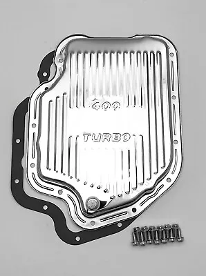 GM Transmission Oil Pan TH400 Turbo 400 Steel Stock Capacity Hot Rod Kit Chrome • $44.95