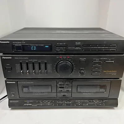 Panasonic SA-H90 AM FM Stereo Receiver & Dual Cassette Deck W/ Equalizer READ • $26.44