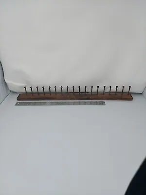 Vintage Wood Belt Tie Rack 18 Pegs - Beautiful 23  • $29