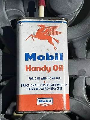 Vintage Used 4 Oz Can Mobil Handy Oil • $9.99