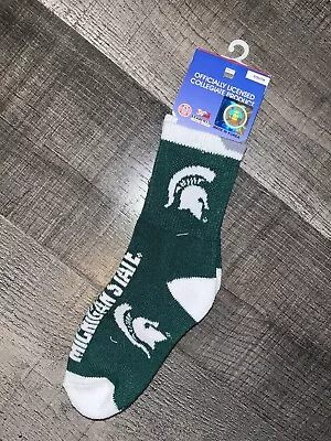 Michigan State Spartans Ncaa Team College 1/4 Length Socks Youth Kids • $8.45