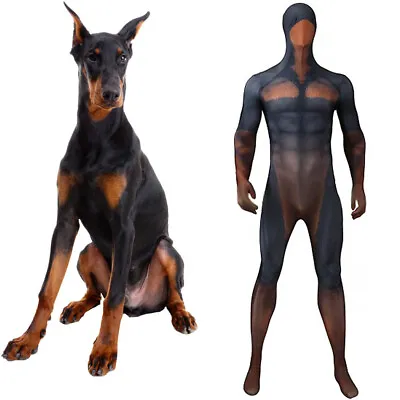 Dobermann Dog Jumpsuit Doberman Cosplay Costume Bodysuit Adult & Kids Halloween • $57.99