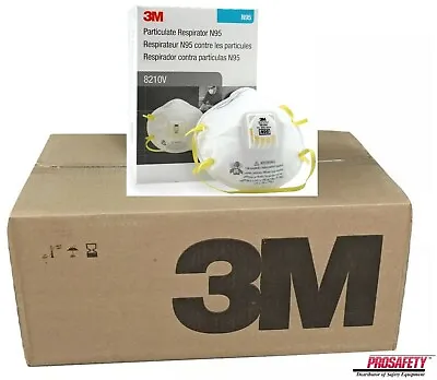 8 BX 3M 8210V N95 Particulate Respirator Protection Masks Exhalation Valve NIOSH • $137.95