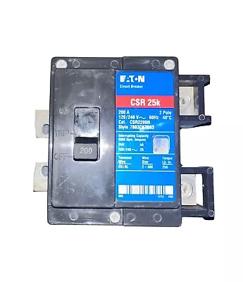 Eaton Type Csr Standard Circuit Breaker Black 200 A 120/240v 60hz • $55