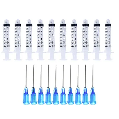 10 PK-5 ML Syringes + 10- 23GA 1 1/2 Blunt Tip Needles For Refill Glue  • $7.79