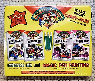 Vintage Mickey & Friends Invisible Ink And Magic Pen Books Made In USA Sealed • $9.99