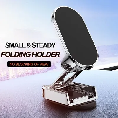 £5.99 • Buy Magnetic Car Mobile Phone Holder Metal Folding Dashboard Windscreen IPhone Mount